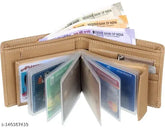 Solid leather LOISE CRAFT wallet, free size (12x10cm), smooth artificial leather for everyday use