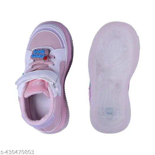 Synthetic LED shoes for kids, unisex design in solid pattern, ideal for ages 9 months to 5 years, made in China