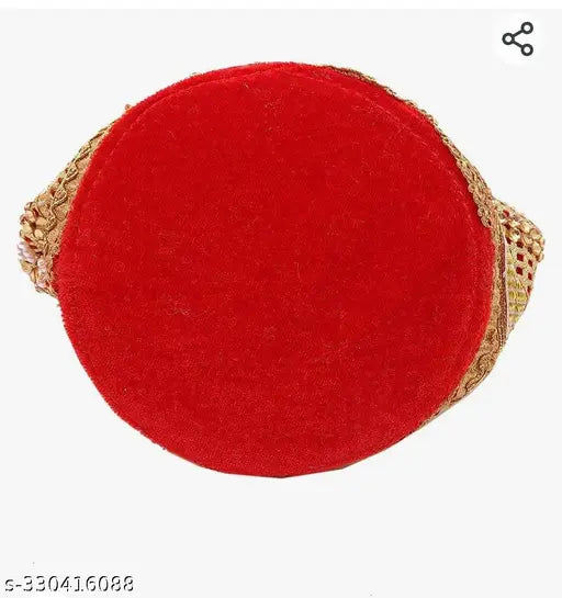 Fancy velvet clutch potli, embellished net design, perfect for weddings or parties, Indian handcrafted accessory