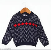 Avelly Offer kids' acrylic sweater, full sleeves in solid color, India-made