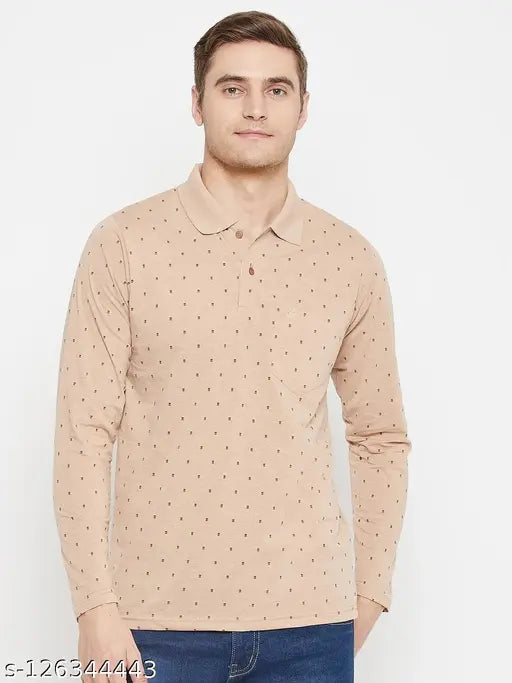 Camey men's printed long sleeves cotton t-shirt, vibrant design for L/XL/XXL sizes