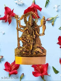 Brass Kali statue, 3" x 5" x 0.5", decor for temple, home office, or car dashboard, Indian origin, divine mother symbol