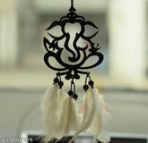 Handwoven Dream Catcher for car & home, Lord Ganesha design, promotes positivity & happiness, Indian artwork