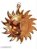 Copper Vastu Surya wall art, motivational sun decor, 20cm x 22cm x 3cm, brings positive energy to home offices