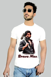 Printed cotton silk short sleeve t-shirt (N), XS - XL, Indian fashion wear for everyday life