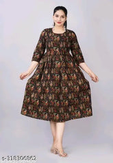 Rayon Marwadi Maternity Feeding Kurti with Zippers, striped maternity kurti for feeding, three-quarter sleeves, sizes M, L, XL, XXL, origin India