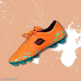 Orange PVC/Eva football shoe studs for boys on turf - water-resistant, lightweight, and durable