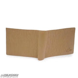 Beige PU FashionableTrendy Men's Wallet with 8 Card Slots, durable, compact, lightweight, perfect gift accessory for men