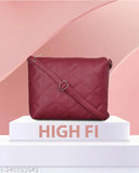 Pink PU sling bag with self-design pattern, water-resistant, single compartment and inner zip pocket. High-quality cross-functional bag for women