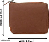 Faux leather classic world casual wallet, solid color, 2 compartments, free size (6cm x 5cm), Made in India