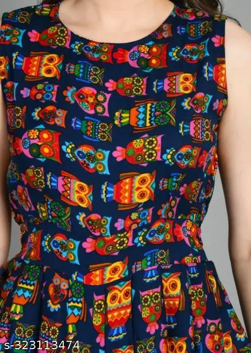 Modern crepe jumpsuit, printed net, sleeveless, made in India