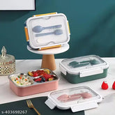 Stainless steel kids bento lunchbox, microwave-safe with cutlery for school and office meals