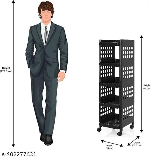 Durable 5-tire storage trolley in India, perfect for tires & vegetables