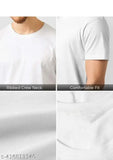 Mens trendy half-life line sleeves T-shirts, polycotton, short sleeves, printed net, round neck, white color, size S (40in chest, 25in length) - Indian origin