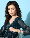 Georgette gown with pant dupatta, premium Indian-made printed net kurta and palazzos