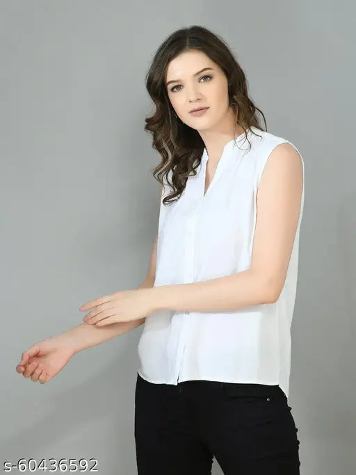 Rayon sleeveless casual top, 100% skin-friendly for office wear or daily basis, size S-6XL, made in India
