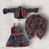 Cotton blend 3pc girls dhoti kurta set for ages 2-11, traditional Indian attire