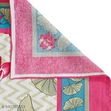 Multi color printed cotton flat sheets, superfine floral bedsheet set, ideal for summer - 200 thread count, double queen size, Pune cotton linen from India