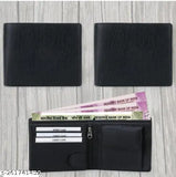 Men's faux leather wallet, solid pattern, new model, 2 compartments, free size (12x9cm), made in India