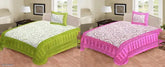Cotton Jaipuri single bed sheets, 2-pack with 2 pillow covers, ideal for adults. Fine quality flat sheets from India." (109 characters)