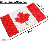 Premium Canada flag-pattern rubber anti-slip gel pad for car dashboard, holds phones, glasses, keys, & gadgets, extra thick (3mm), non-magnetic, temperature resistant, no adhesive needed, regain stickiness with soap and water