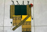 Art silk girls lehenga choli set, vibrant colorblocked pattern with short sleeves, Indian ethnic wear for special occasions