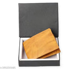 Faux leather bi-fold wallet, solid color, compact design for men and women, perfect for everyday use