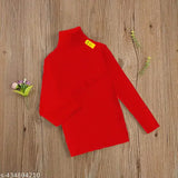 Wool winter full sleeve high neck sweater for baby boys and girls, solid pattern in multiple sizes from 12-18 months to 4-5 years. Made in India
