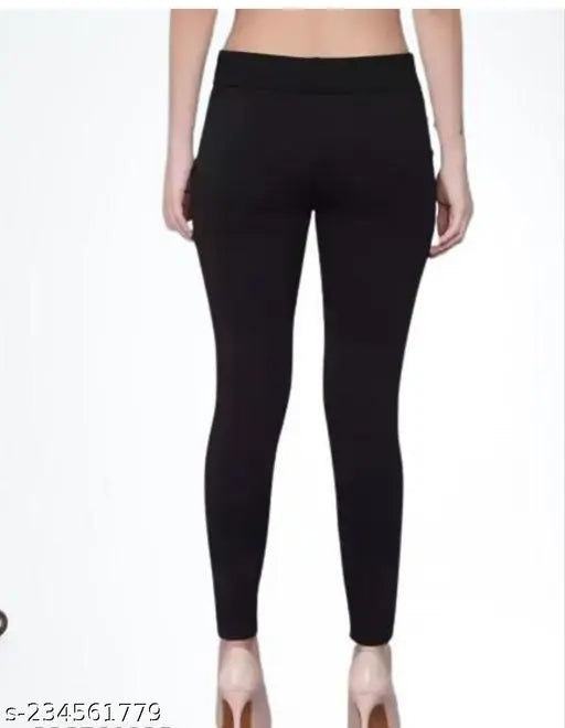 Fancy Lycra jegging, solid net in multiple sizes, stretchable and stylish for women, India origin