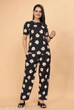 Premium quality women's printed pyjama set night suit, polycotton top and bottom, short sleeves, pack of 2, S-XXXL sizes available