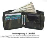 Faux leather army wallet, printed net design, compact yet spacious (2 compartments), free size (12cm x 9cm)