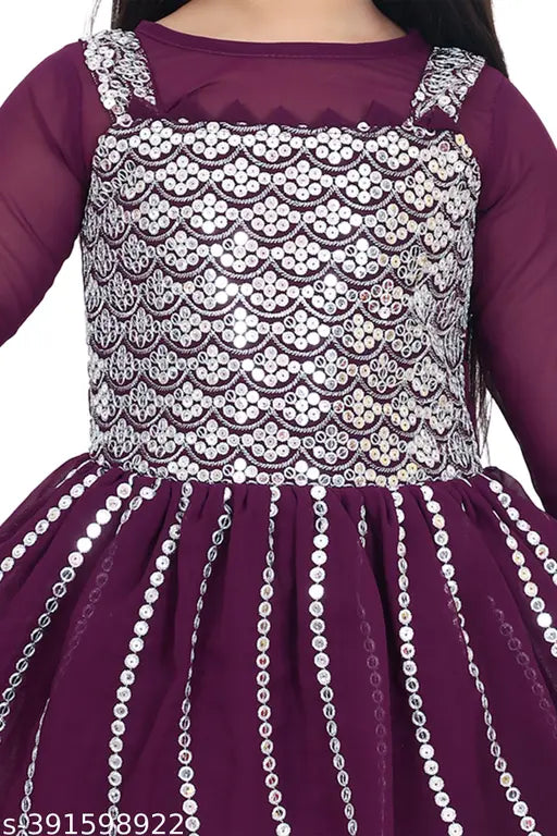 Embroidered Georgette Sharara Set for Girls, Indian ethnic wedding/festival party wear