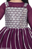 Embroidered Georgette Sharara Set for Girls, Indian ethnic wedding/festival party wear