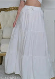 Attractive white rayon skirt for women and girls, stylish and comfortable fashion piece