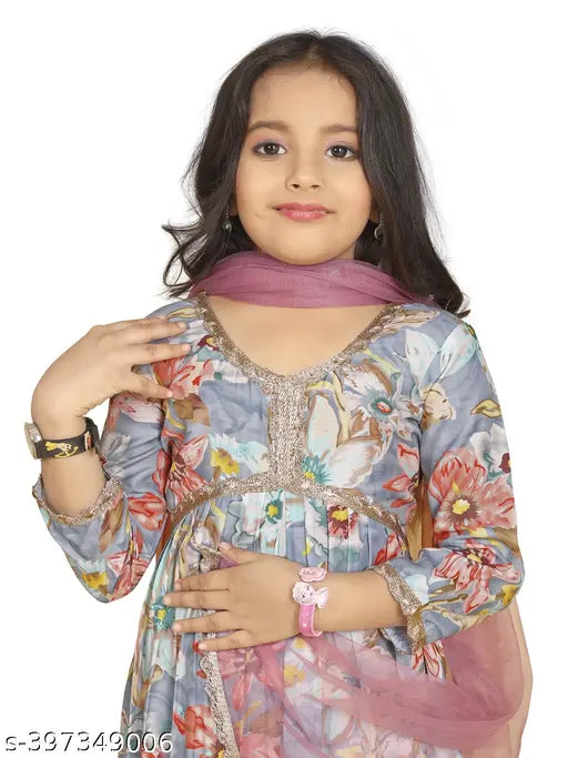 Kora Muslin traditional kurta set with dupatta and bottomwear for girls, vibrant Indian party wear suit