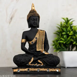 Polyresin sitting Buddha statue, handcrafted, ideal for home decor or gifting (10cm x 16cm x 5cm)