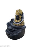 Poly resin Indian-made God Idol backflow cone incense holder with 10 cones, 12 cm tall & 10 cm wide. Perfect for decorative showpieces and spiritual occasions