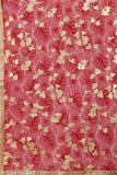 Maroon Georgette Foil Printed Saree with Unstitched Blouse, embellished sequence net pattern for Indian fashion
