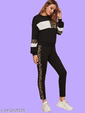 Cotton blend track suit set, long sleeves, sizes S-XXL, perfect for athleisure & workouts