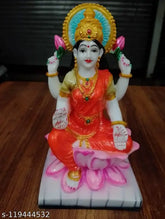 Marble Goddess Mata Laxmi idol (4x3x7), Indian decor for pooja room