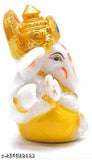 Handcrafted multicolor polyresin Ganesh idol showpiece for car dashboard, ideal home decor or gift