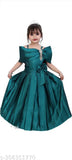 Green Silk-blend maxi dress, Elegant Kids' polycrepe, sleeveless, India origin