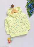 Green Mimino baby girls printed cotton sweatshirt with long sleeves