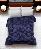 Grey microfiber floral blanket, 85"x90", single unit from India