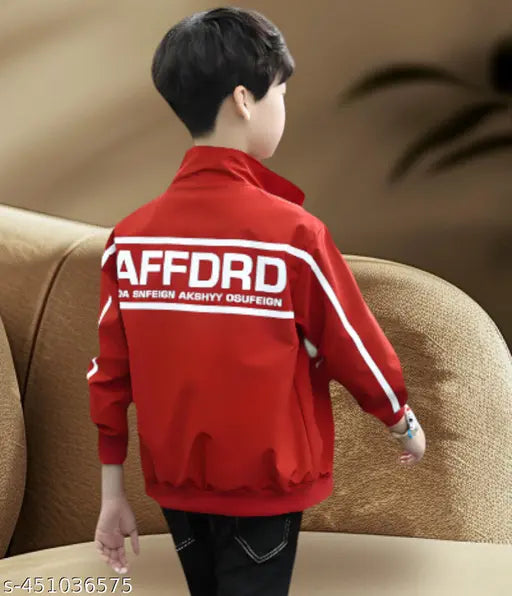 Silk blend boys zipper jacket, solid color, perfect for casual or outdoor wear. Ideal for kids aged 6-14 years, made in India