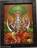 Synthetic resin 9*12 inch Lord Hayagriva Swamy photo frame, Indian Lakshmi Devi decor for home