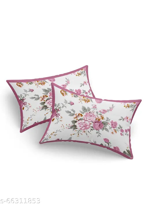 Super King Size 100% Pure Cotton Double Bedsheet with Floral Design - Nandani Superior Quality, soft & breathable, ideal for all seasons
