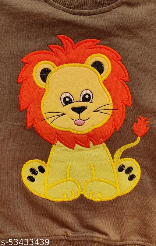 Red Olive green & Navy blue cotton full sleeves sweatshirt for kids, colorblocked design on display