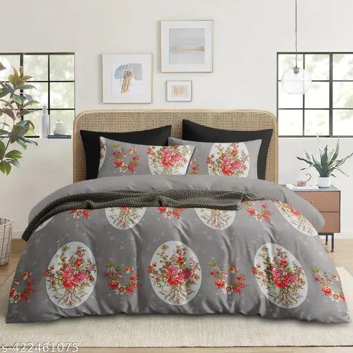 Brown polycotton double bed comforter - luxurious, cooling comfort for all seasons