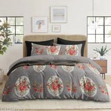 Brown polycotton double bed comforter - luxurious, cooling comfort for all seasons